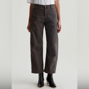 Ag Adriano Goldschmied Women's Straight-Leg Jeans in Charcoal Brown